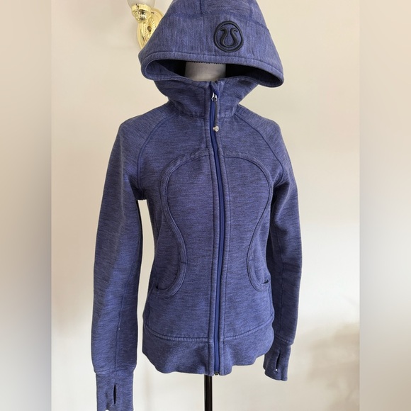 Lululemon Scuba Heathered Navy Blue Zip-Up  Sweater - Picture 2 of 6